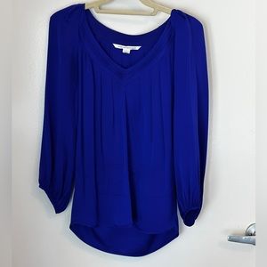 Diane Von Furstenburg vibrant blue blouse top. Great condition